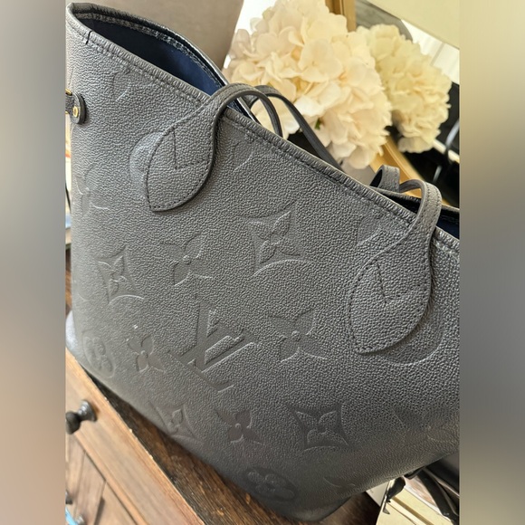 LOUIS VUITTON Neverfull MM/GM Black Empreinte pouch/pochette wrist clutch - Picture 7 of 7